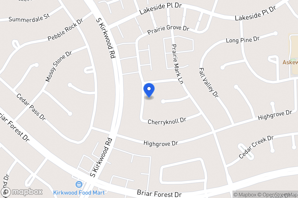 Map of 1715 Prairie Grove Dr, Houston