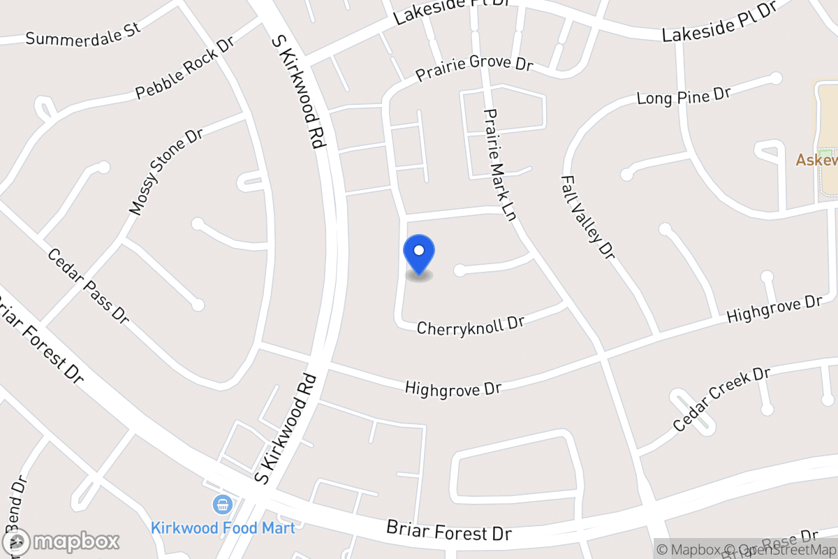 Map of 1719 Prairie Grove Dr, Houston