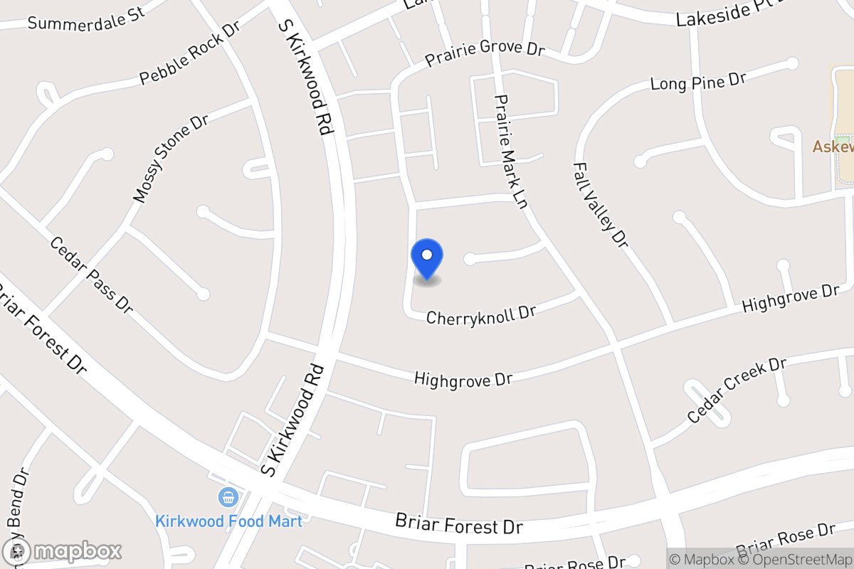 Map of 1723 Prairie Grove Dr, Houston