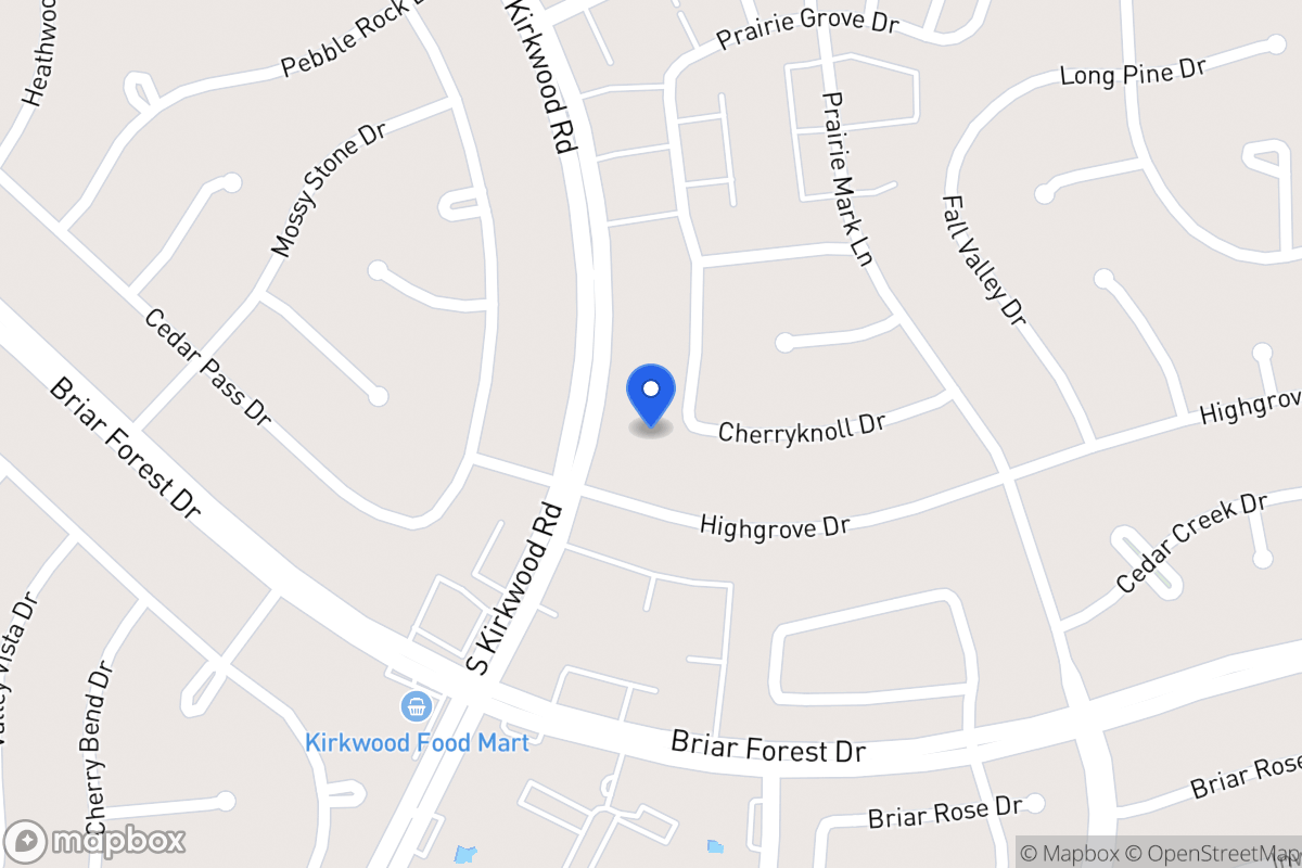 Map of 1730 Prairie Grove Dr, Houston