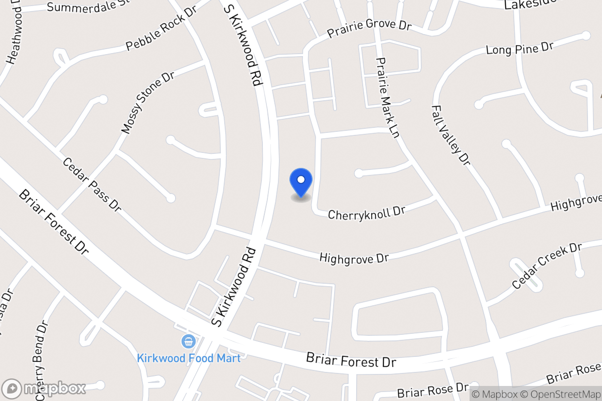 Map of 1726 Prairie Grove Dr, Houston