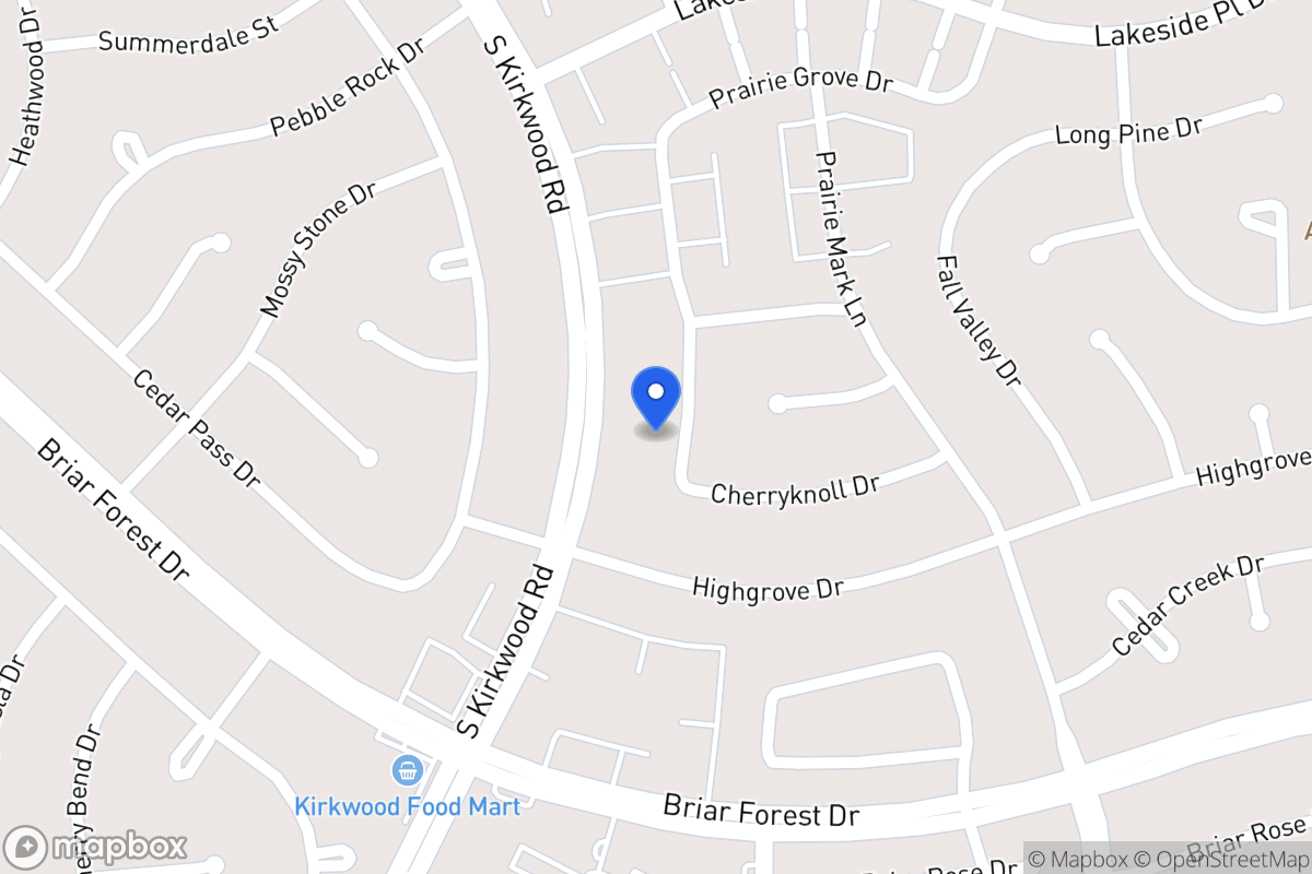 Map of 1722 Prairie Grove Dr, Houston