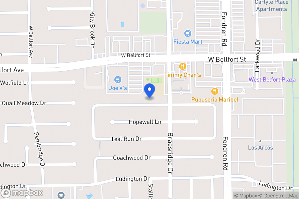 Map of 7618 Quail Meadow Dr, Houston