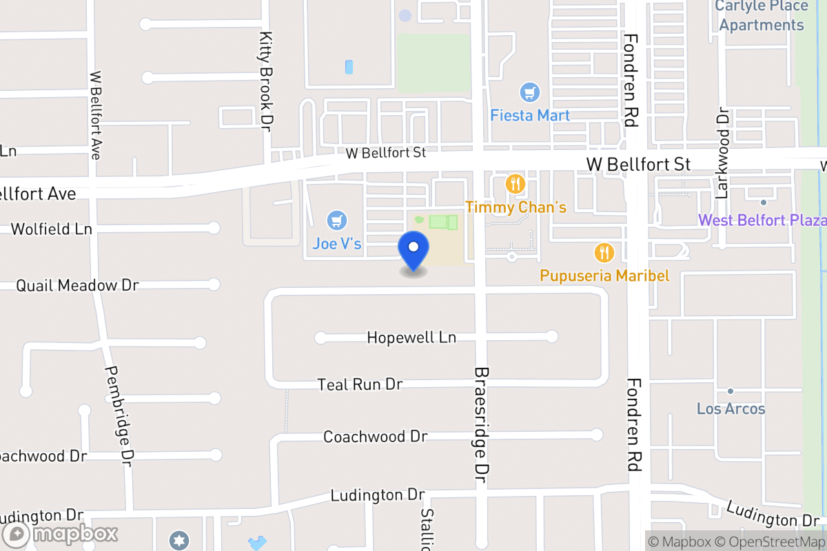 Map of 7622 Quail Meadow Dr, Houston