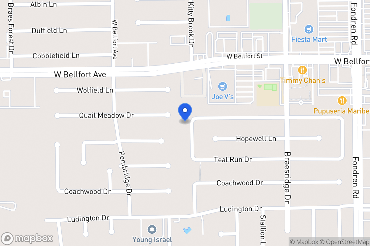 Map of 11406 Woodknoll Ln, Houston