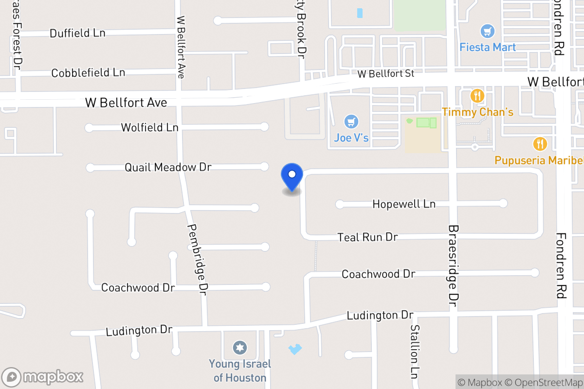 Map of 11414 Woodknoll Ln, Houston