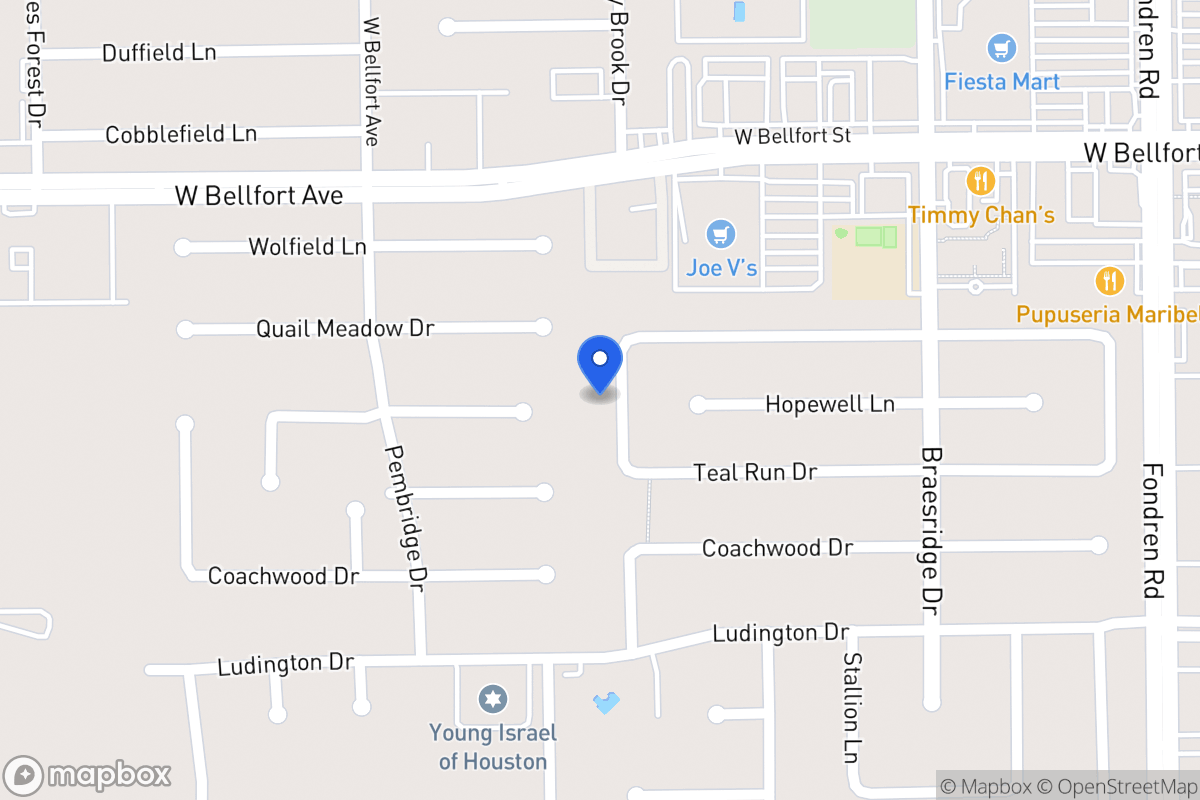 Map of 11418 Woodknoll Ln, Houston