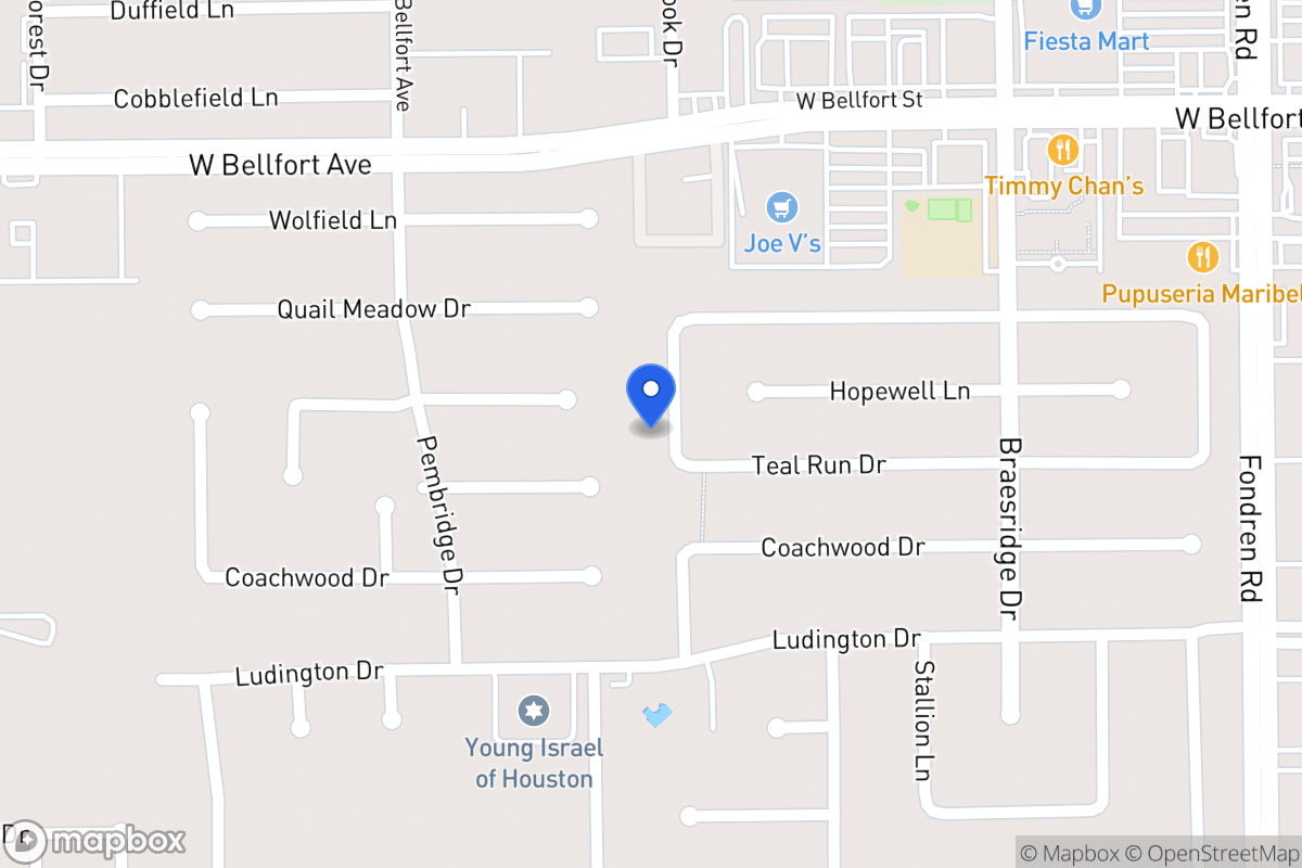 Map of 11430 Woodknoll Ln, Houston