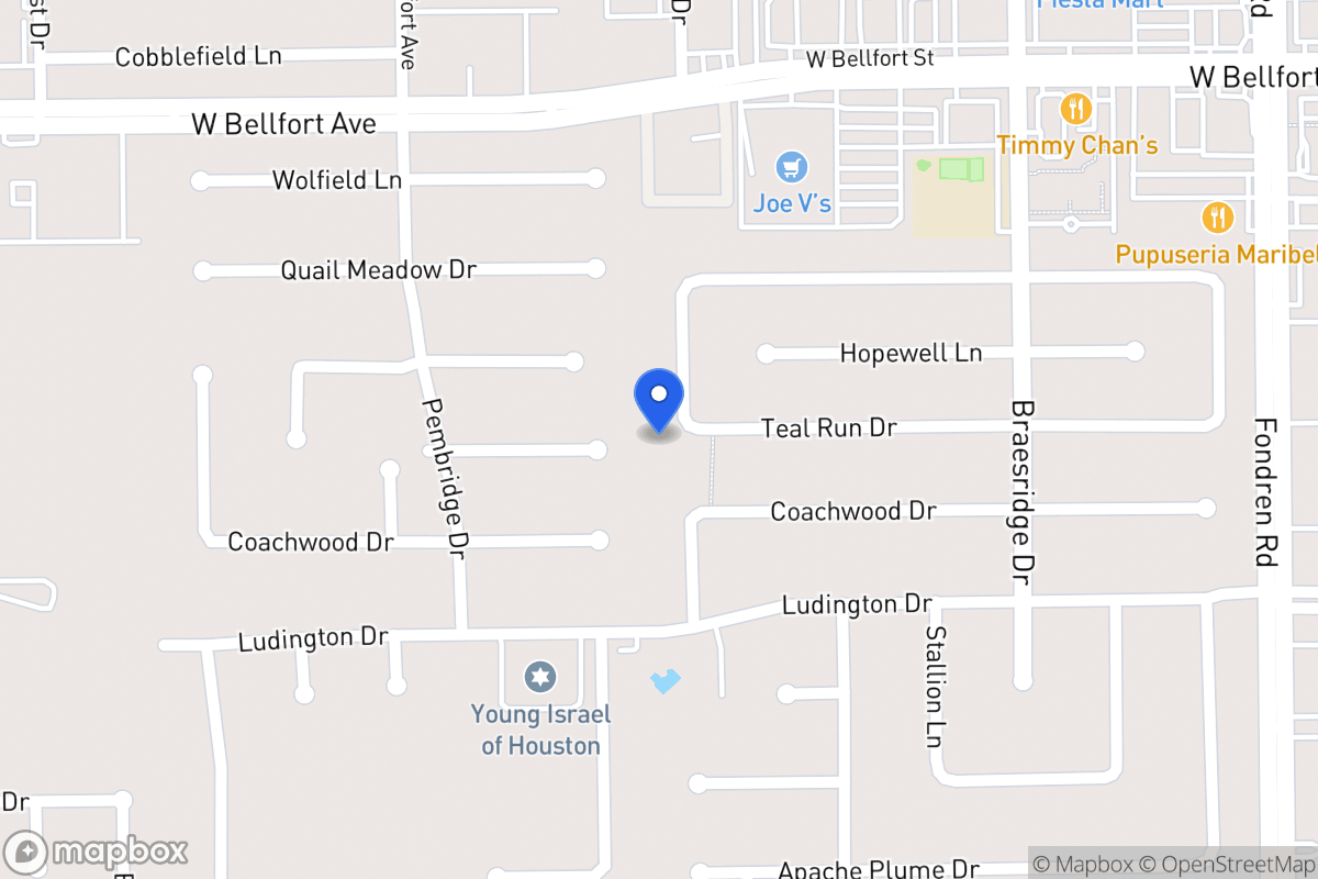 Map of 11438 Woodknoll Ln, Houston