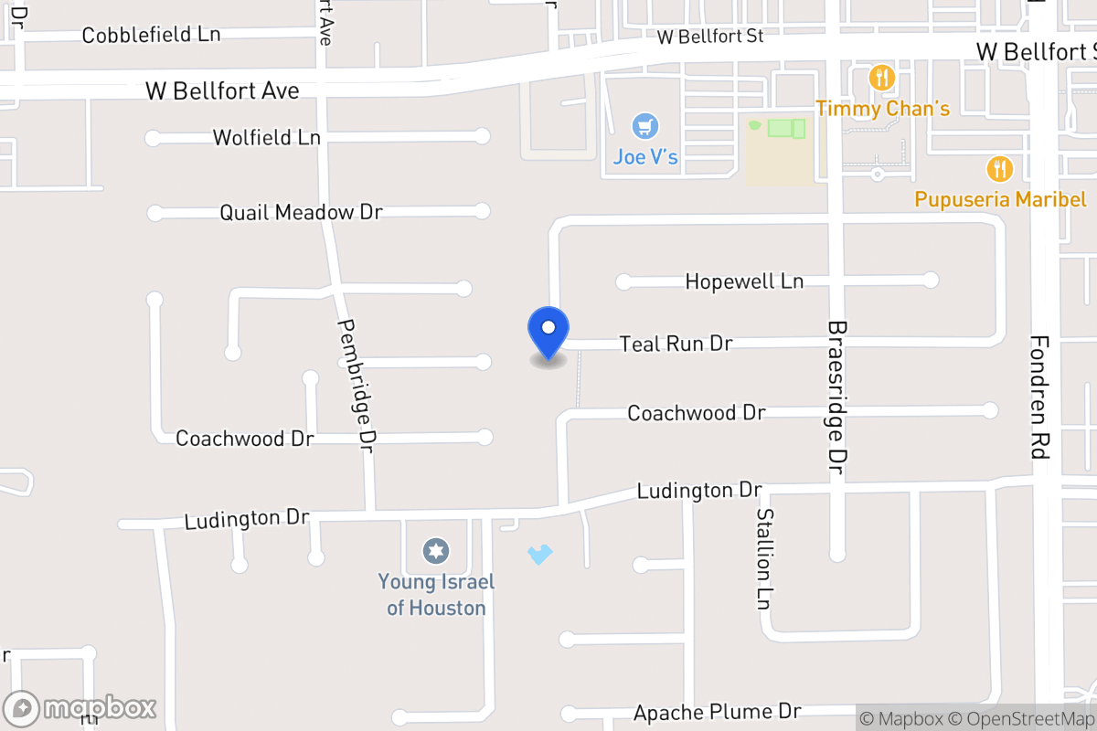 Map of 7739 Teal Run Dr, Houston