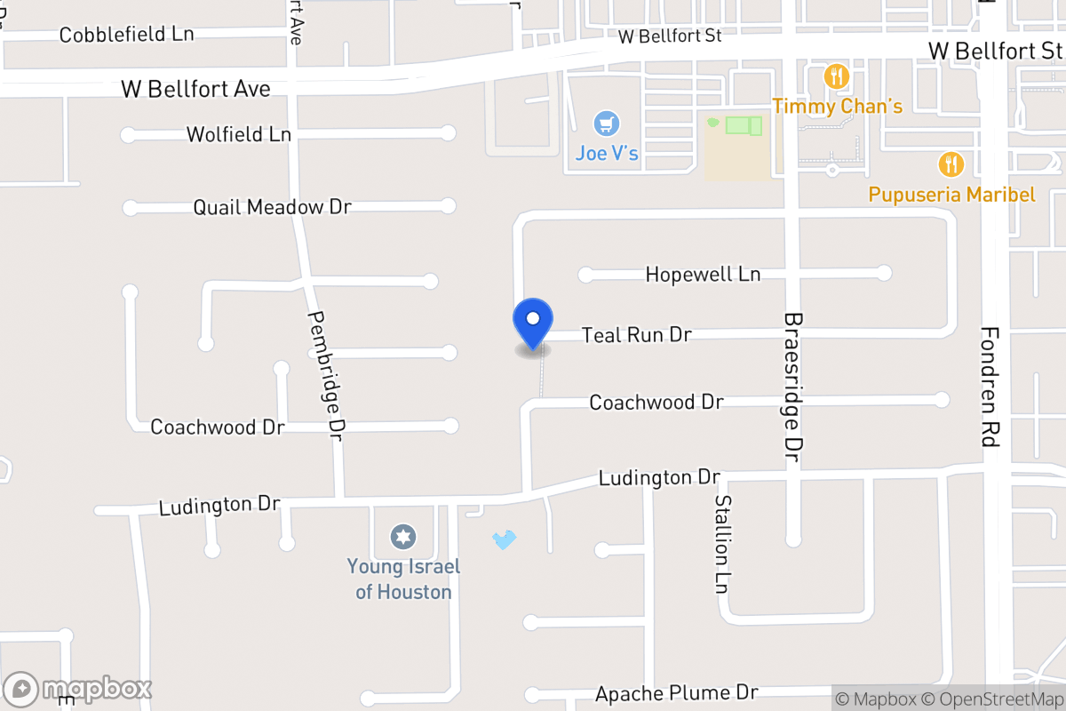 Map of 7735 Teal Run Dr, Houston