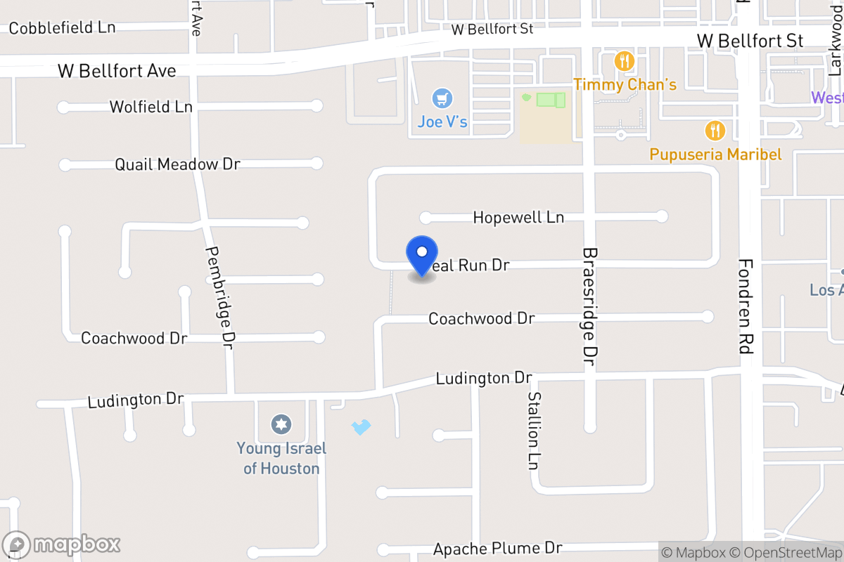 Map of 7719 Teal Run Dr, Houston