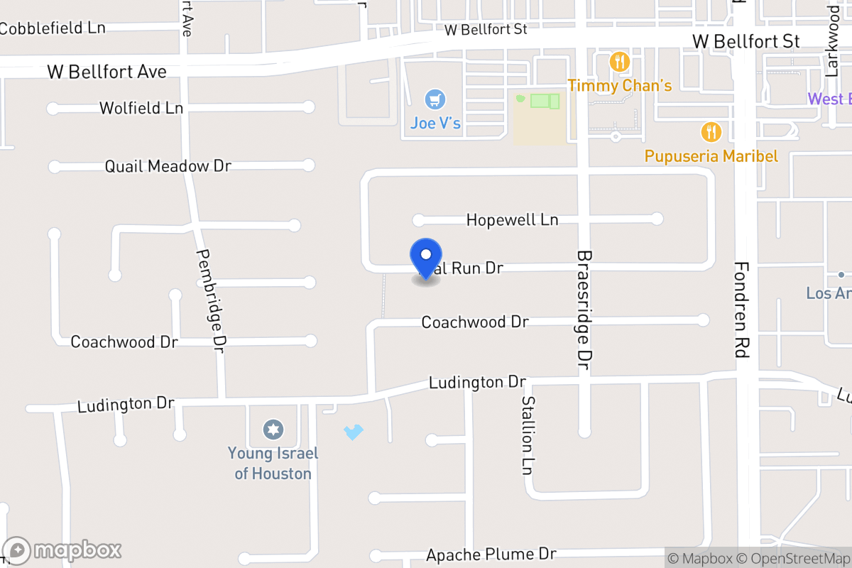 Map of 7715 Teal Run Dr, Houston