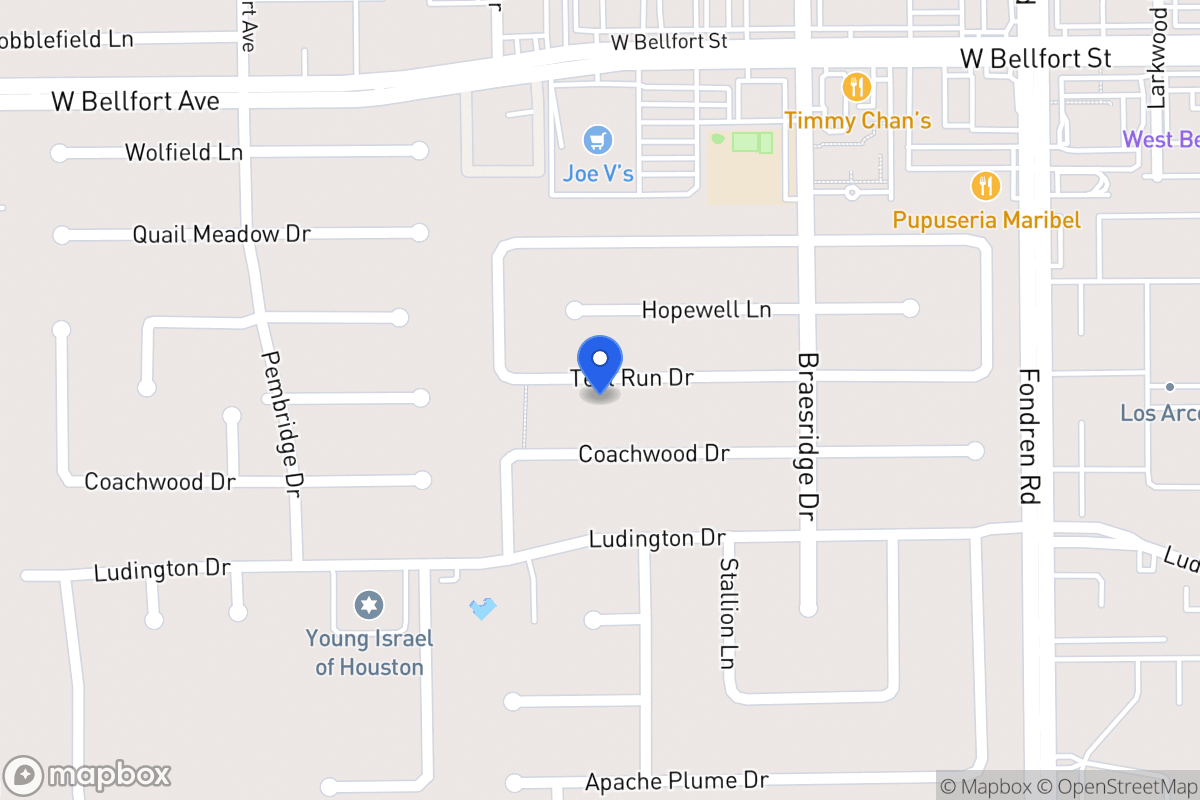 Map of 7711 Teal Run Dr, Houston