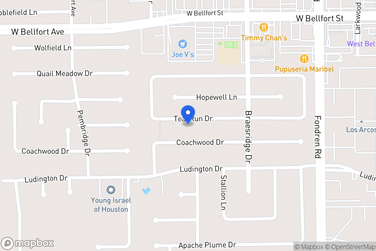 Map of 7707 Teal Run Dr, Houston
