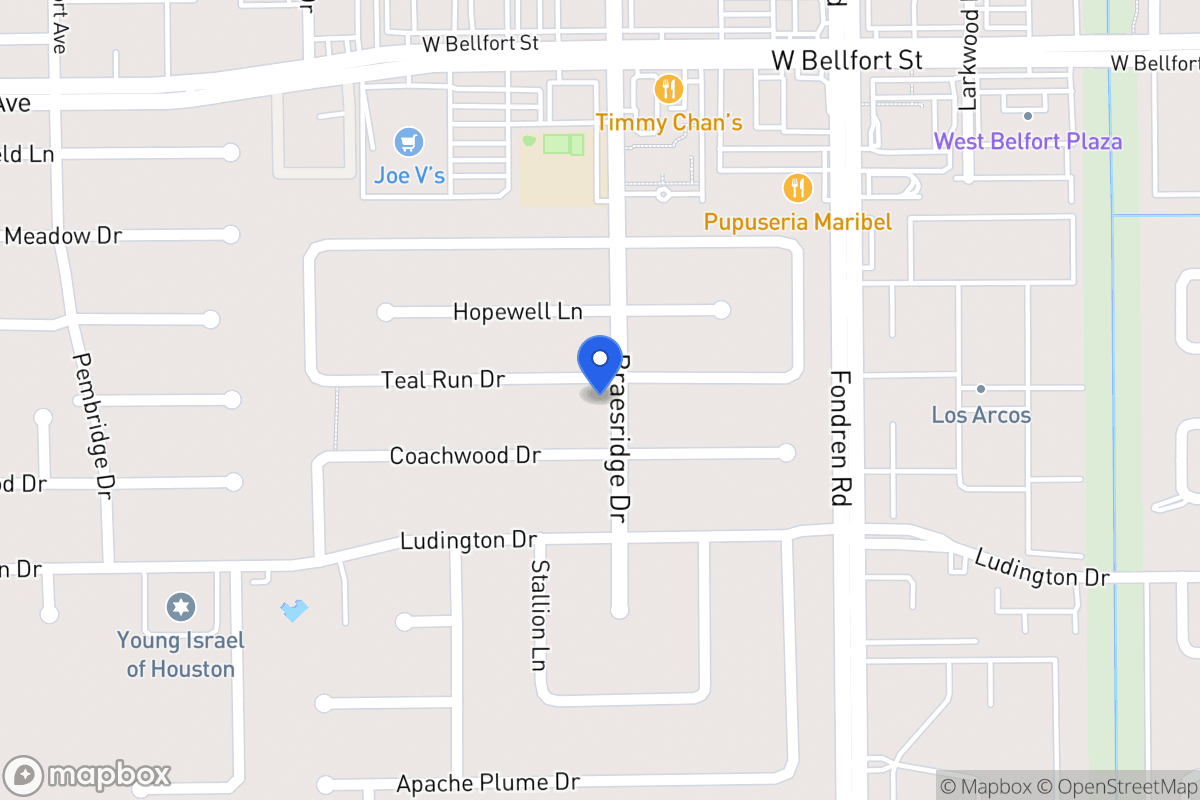 Map of 7603 Teal Run Dr, Houston
