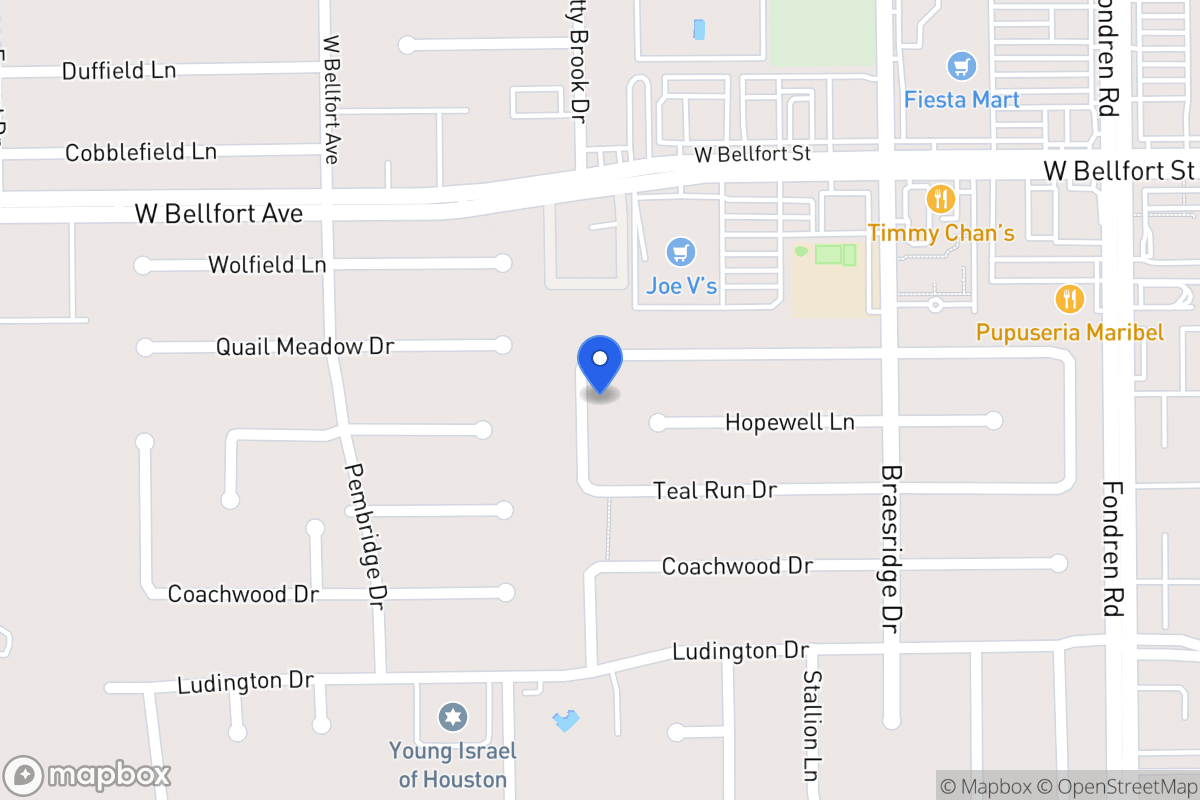 Map of 11415 Woodknoll Ln, Houston