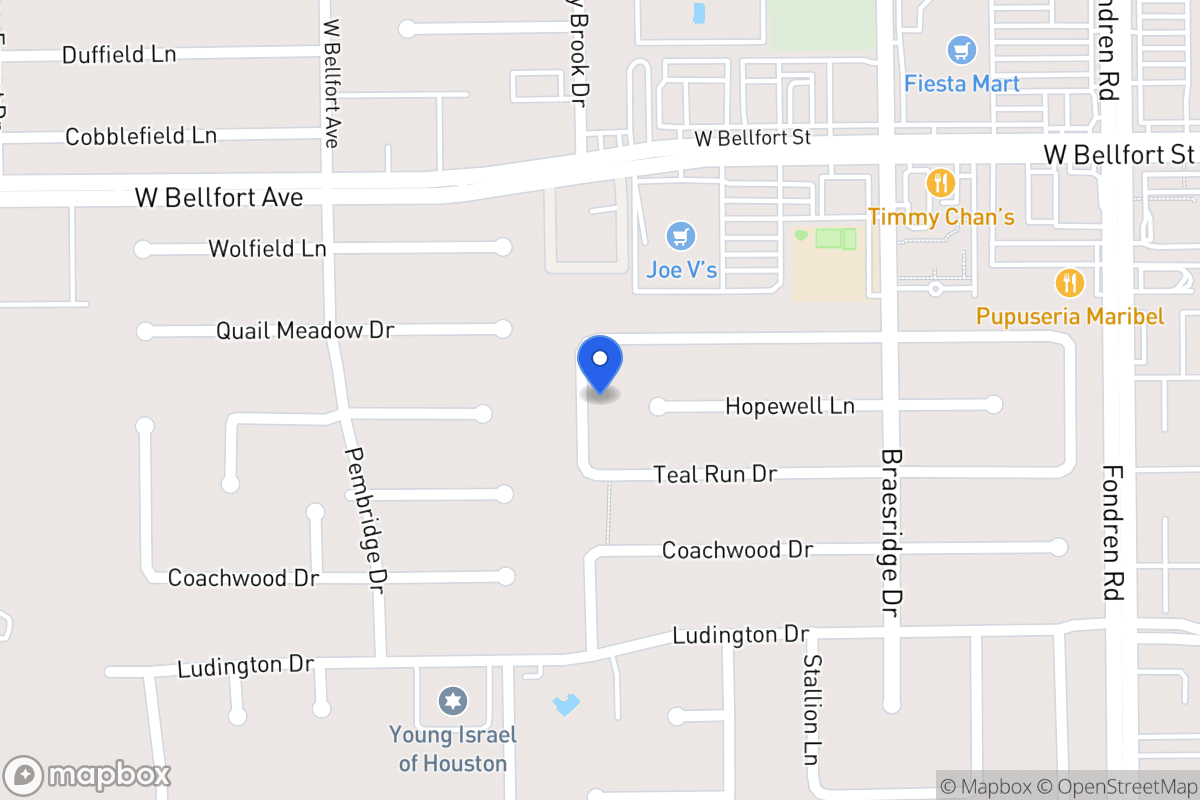 Map of 11419 Woodknoll Ln, Houston