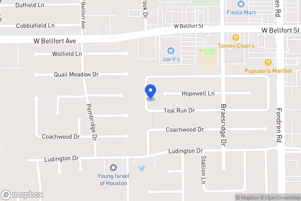 Map of 11427 Woodknoll Ln, Houston