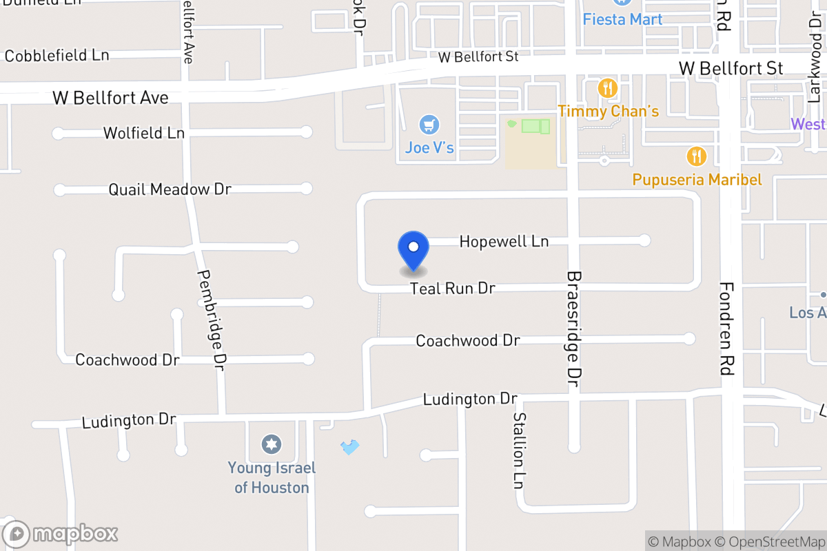 Map of 7718 Teal Run Dr, Houston