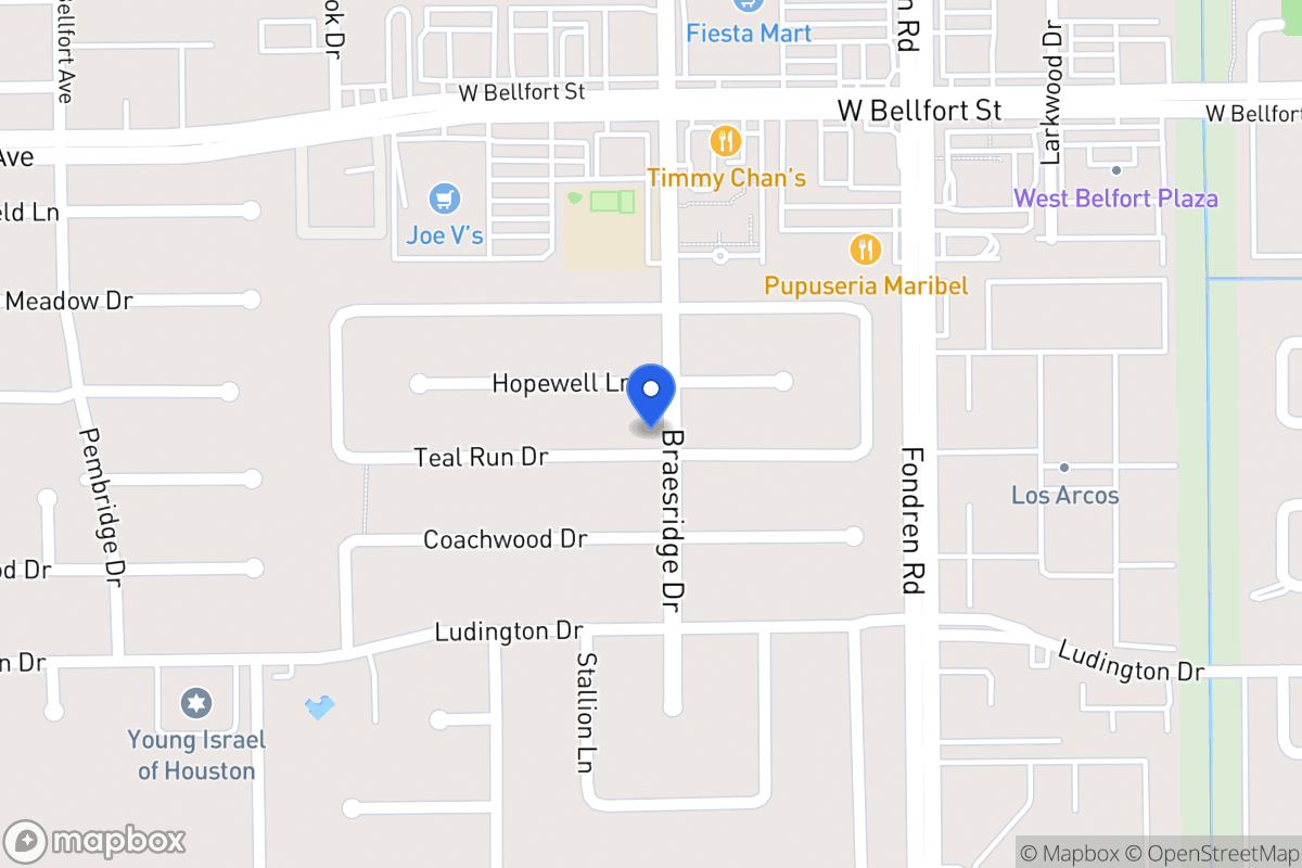 Map of 7602 Teal Run Dr, Houston