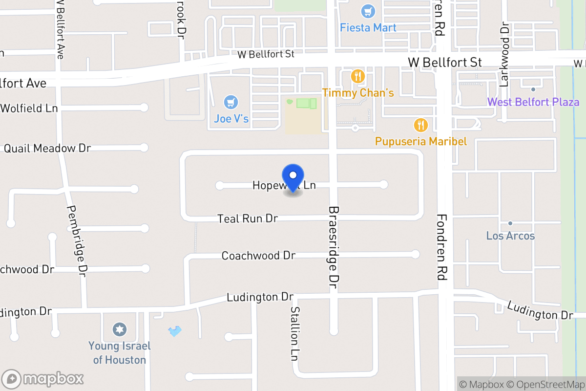 Map of 7619 Hopewell Ln, Houston