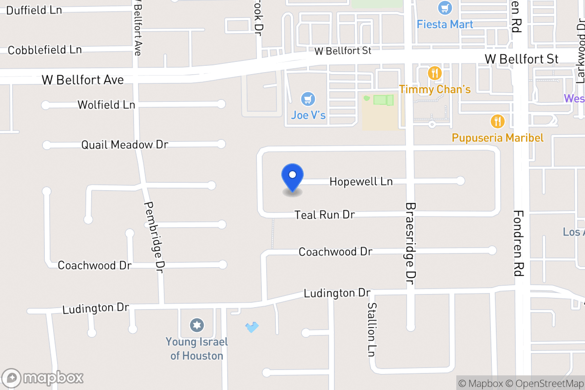 Map of 7719 Hopewell Ln, Houston
