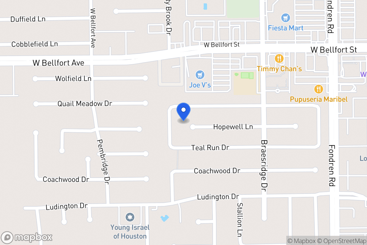 Map of 7722 Hopewell Ln, Houston