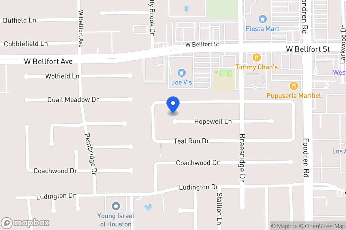 Map of 7718 Hopewell Ln, Houston