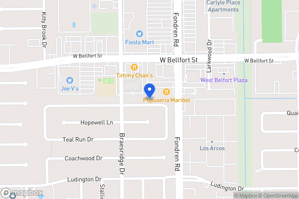 Map of 7522 Quail Meadow Dr, Houston