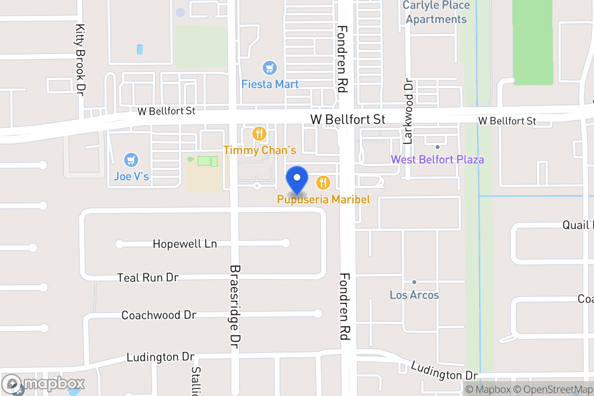 Map of 7518 Quail Meadow Dr, Houston