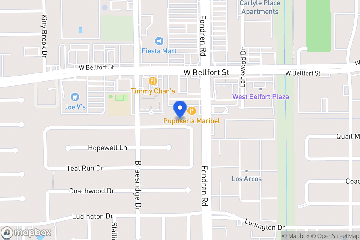Map of 7514 Quail Meadow Dr, Houston