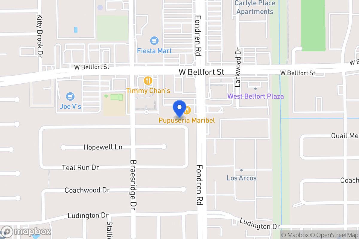 Map of 7510 Quail Meadow Dr, Houston