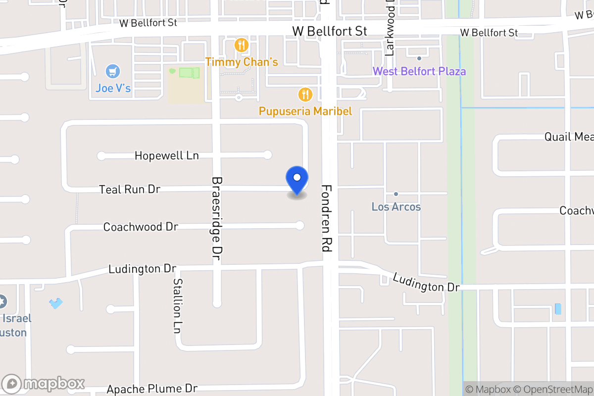 Map of 7507 Teal Run Dr, Houston