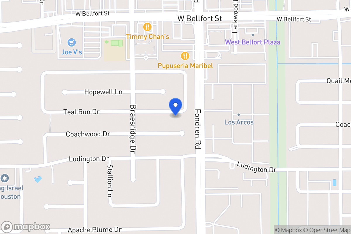 Map of 7511 Teal Run Dr, Houston
