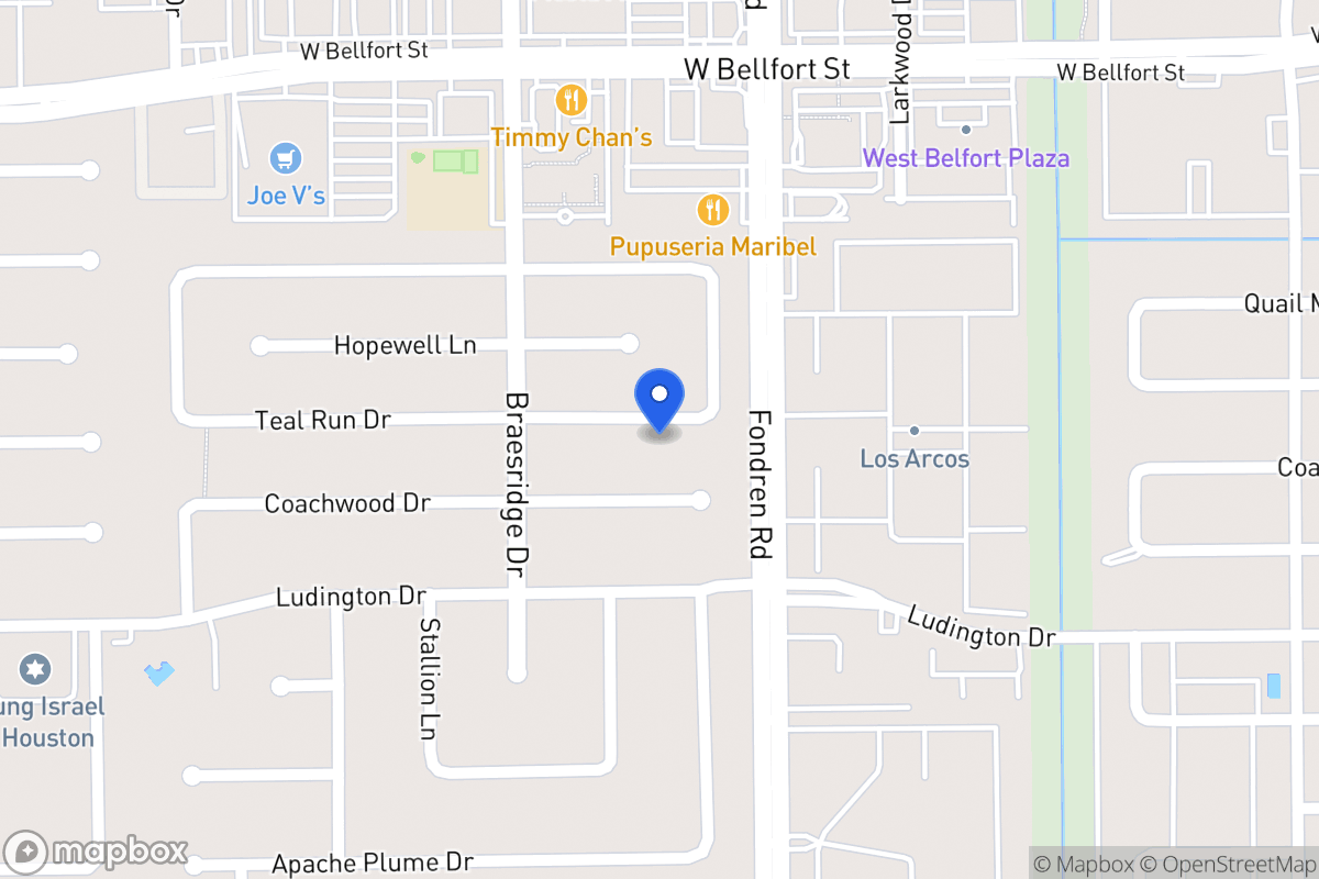 Map of 7515 Teal Run Dr, Houston