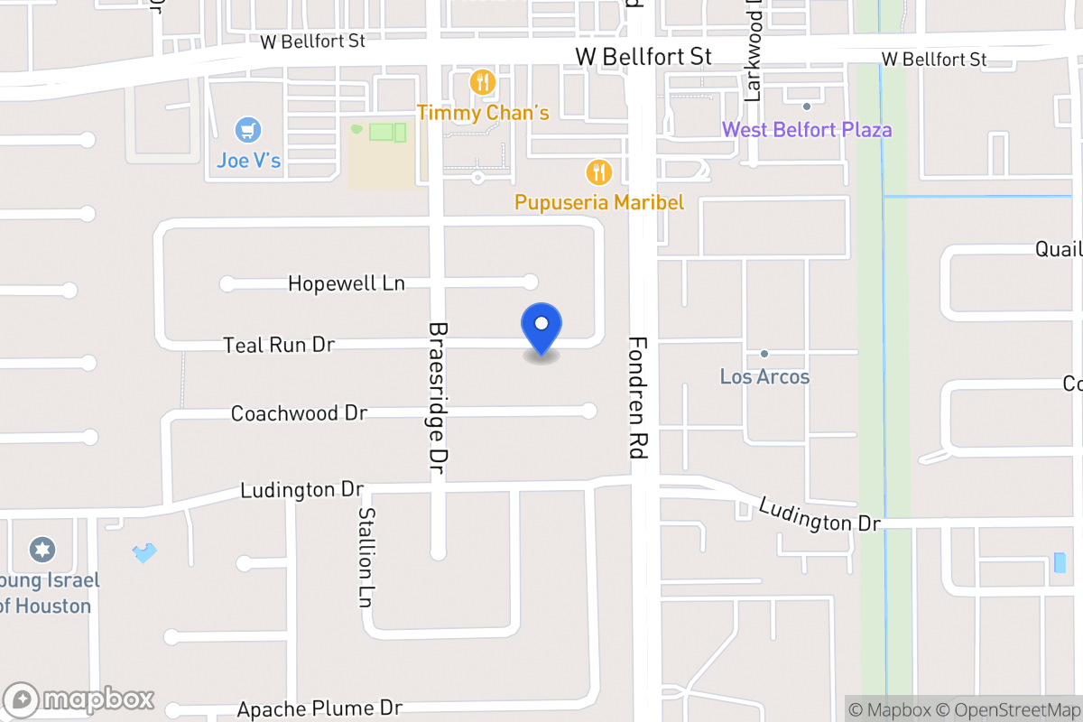 Map of 7519 Teal Run Dr, Houston