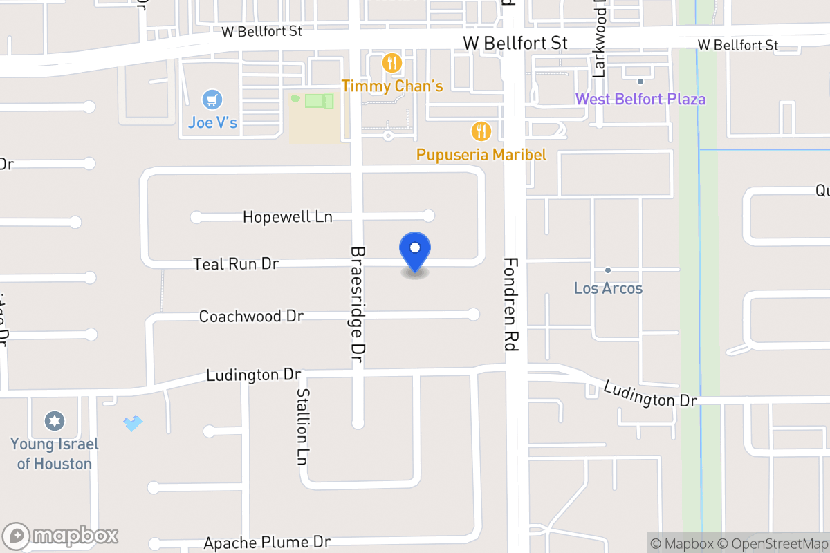 Map of 7527 Teal Run Dr, Houston