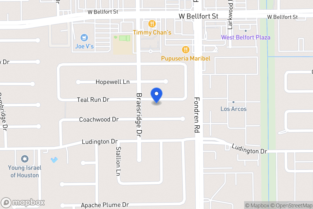 Map of 7531 Teal Run Dr, Houston
