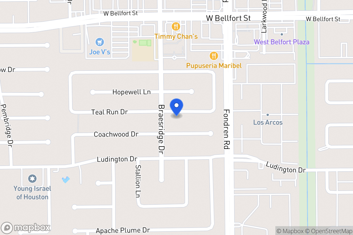 Map of 7535 Teal Run Dr, Houston
