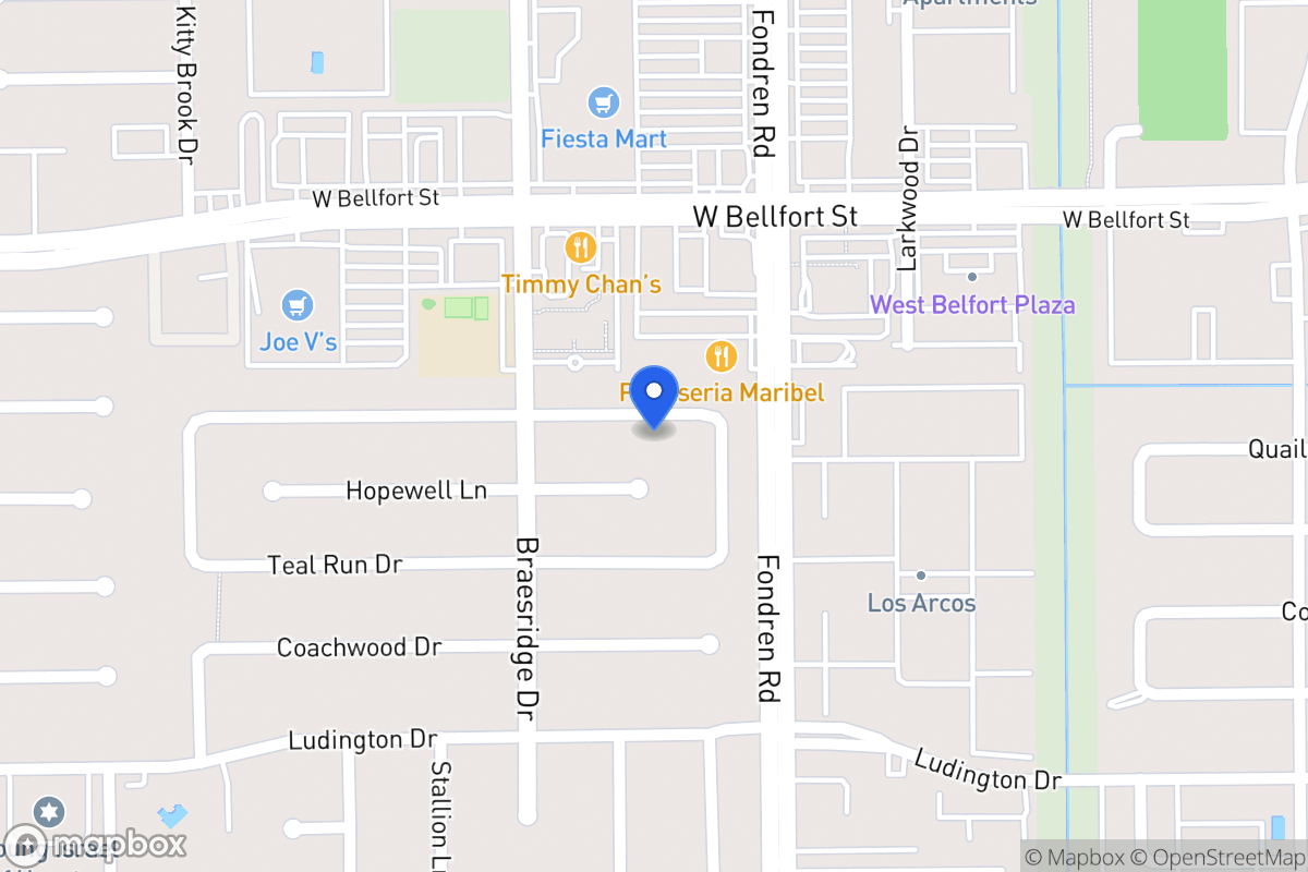 Map of 7519 Quail Meadow Dr, Houston