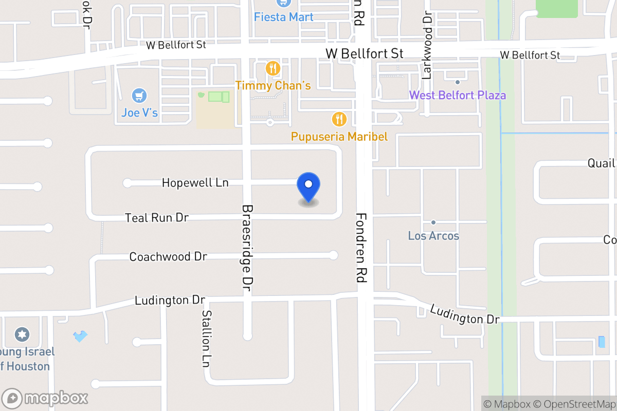 Map of 7518 Teal Run Dr, Houston