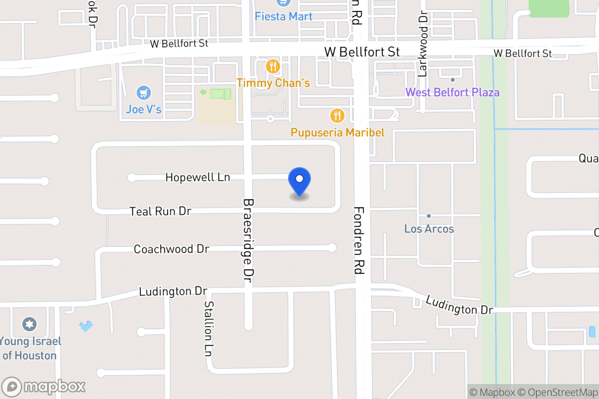 Map of 7522 Teal Run Dr, Houston