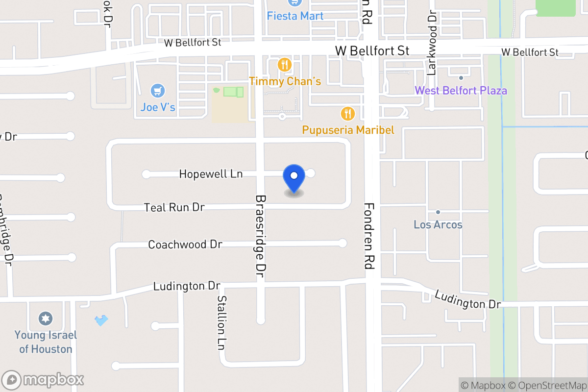 Map of 7530 Teal Run Dr, Houston