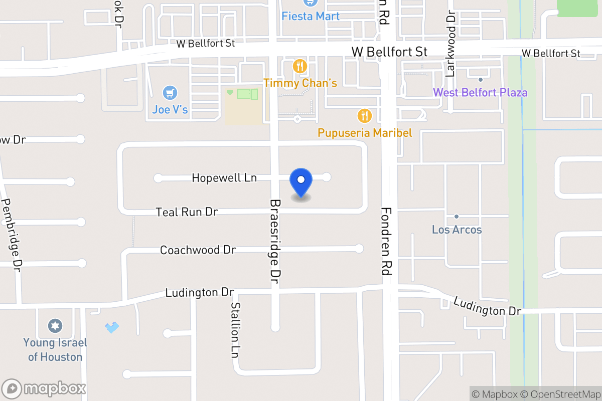 Map of 7534 Teal Run Dr, Houston