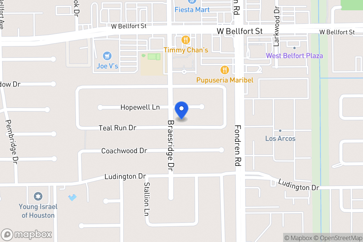 Map of 7538 Teal Run Dr, Houston