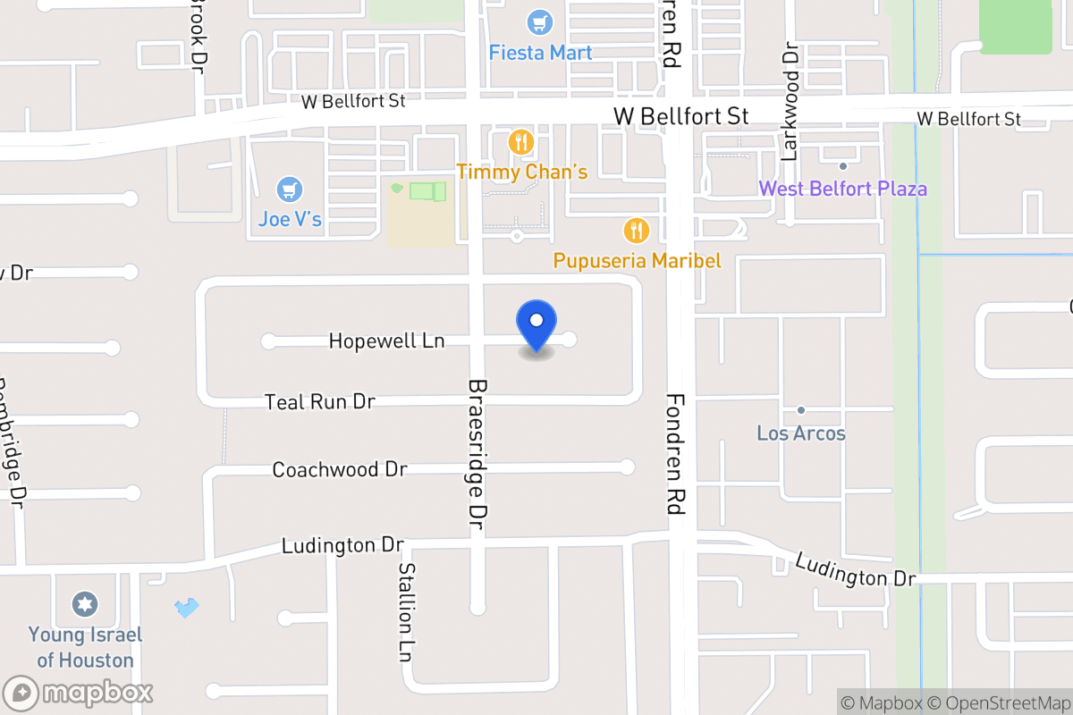 Map of 7519 Hopewell Ln, Houston