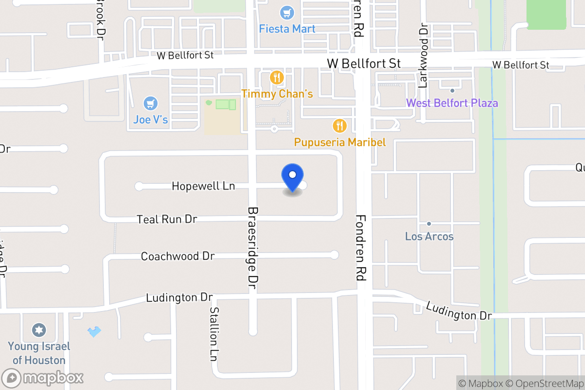 Map of 7515 Hopewell Ln, Houston