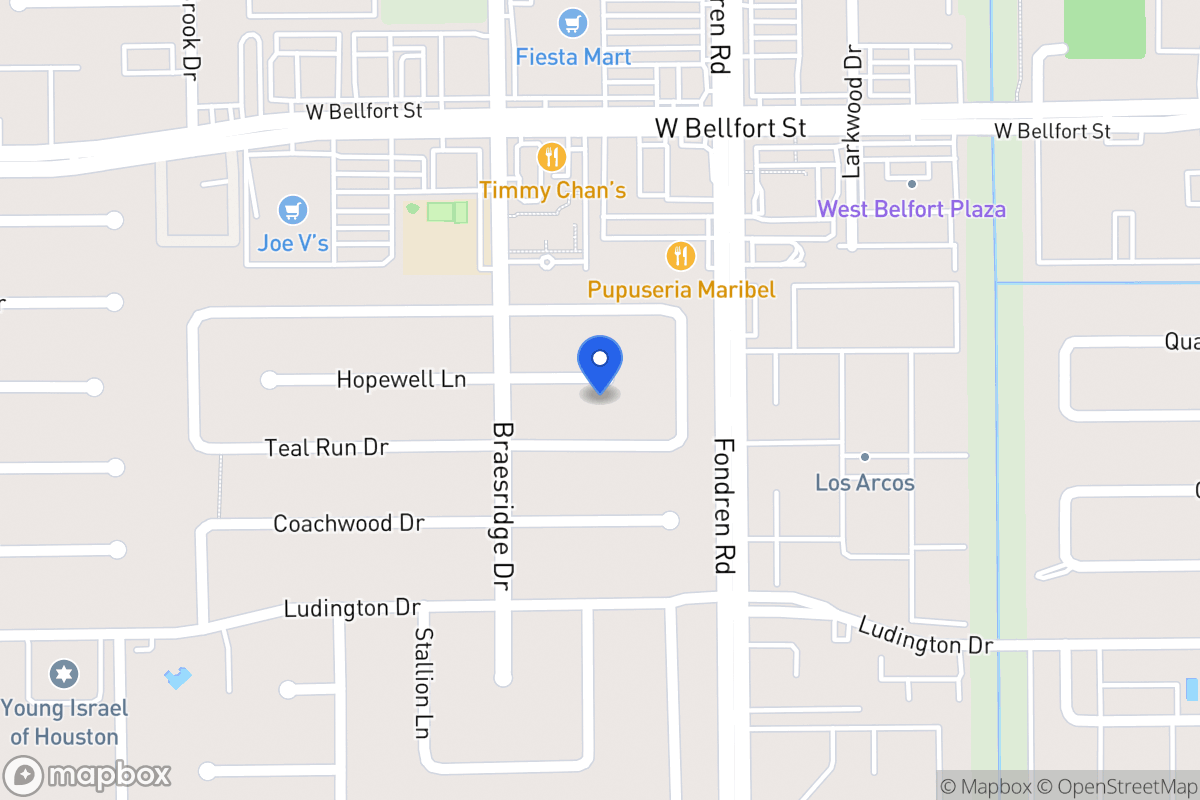 Map of 7511 Hopewell Ln, Houston