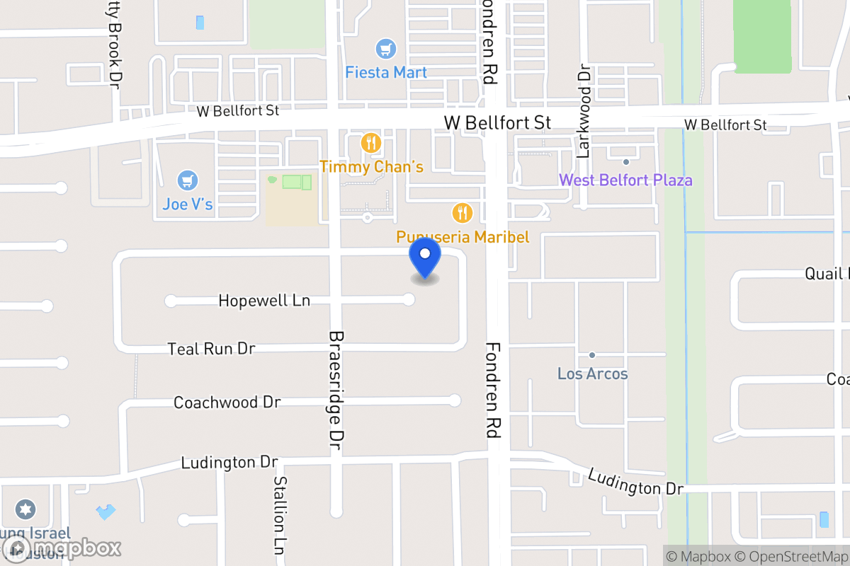 Map of 7506 Hopewell Ln, Houston